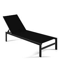 Clihome 6-Position Chaise Lounge Chairs with Rustproof Aluminium Frame