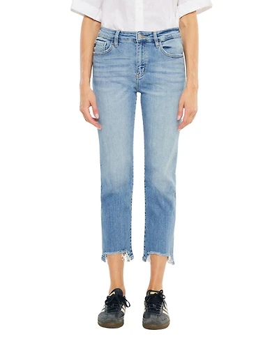 KanCan Essential Women's Angela High Rise Slim Crop Straight Jeans