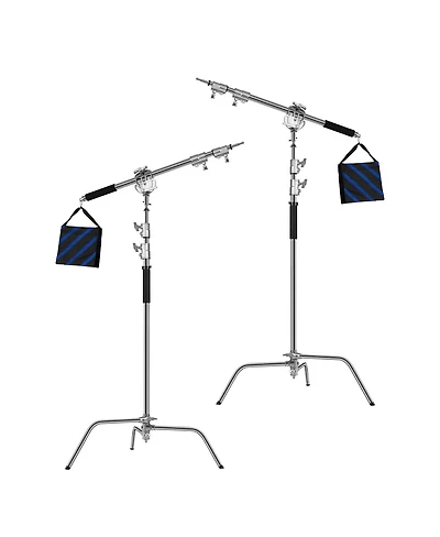 Gvm C360 10.5 inch Turtle Base C-Stand and Cross Arm Boom Kit 192223234604