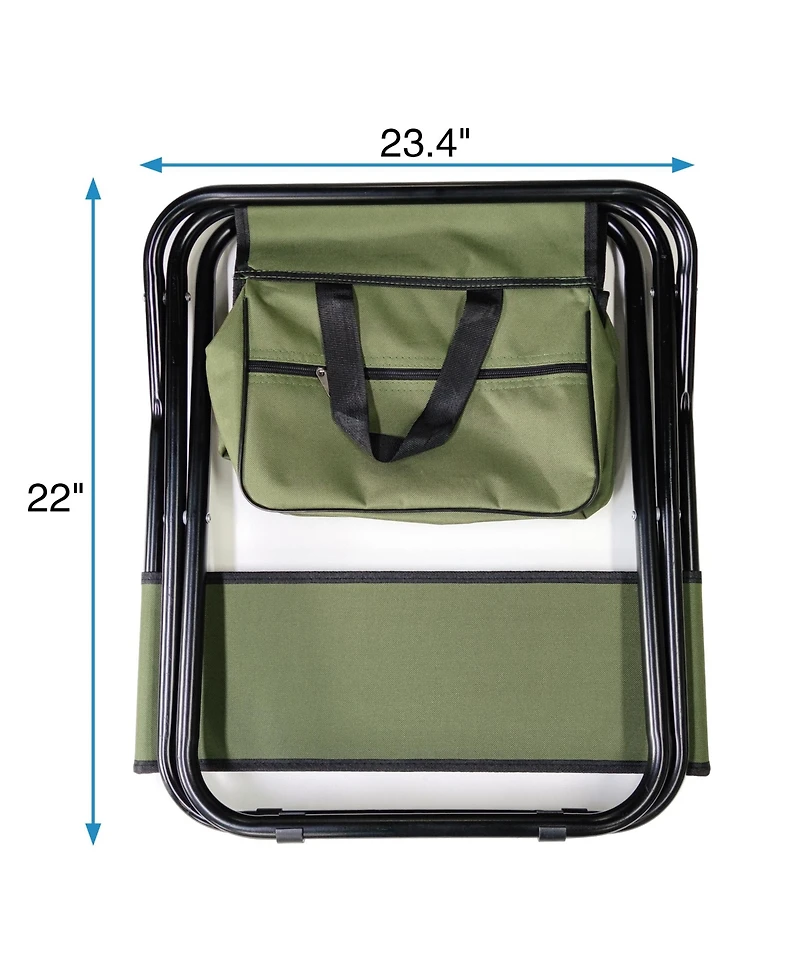 Clihome 2-Piece Folding Outdoor Chair with Storage Bag