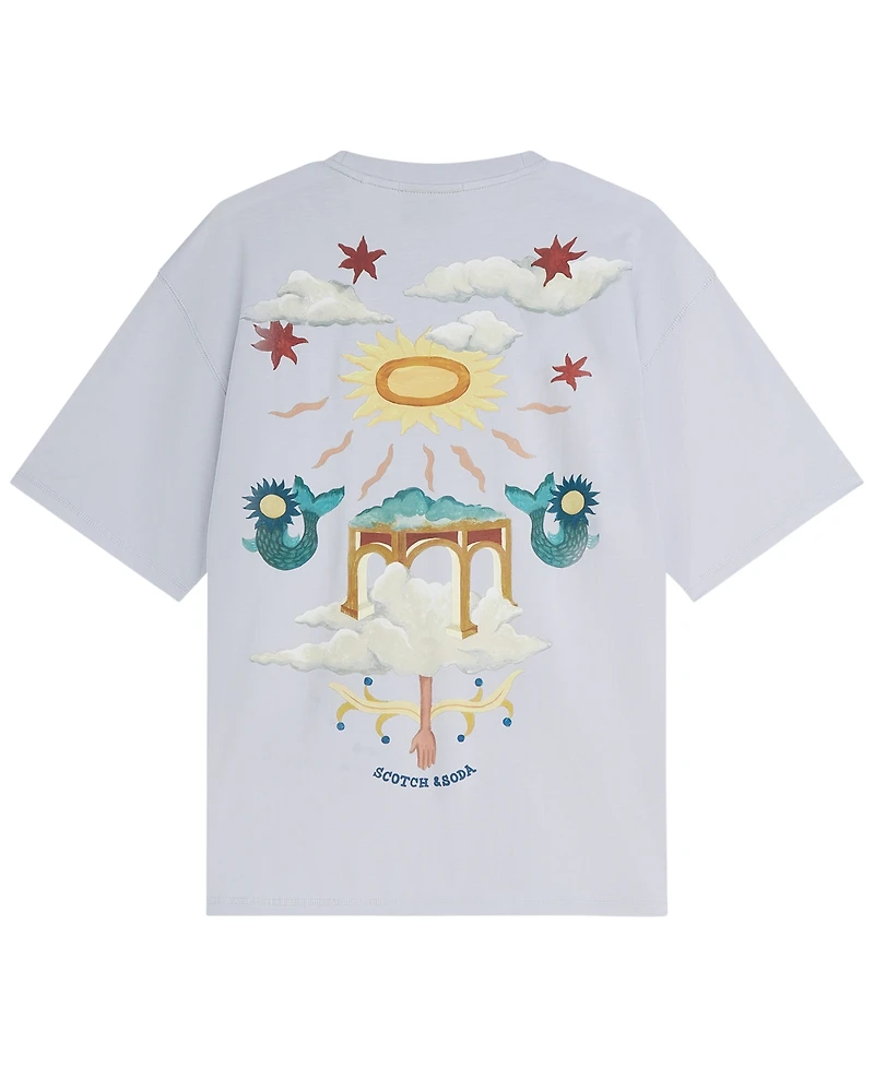 Scotch & Soda Men's Front and Back Artwork Short-Sleeve T-Shirts