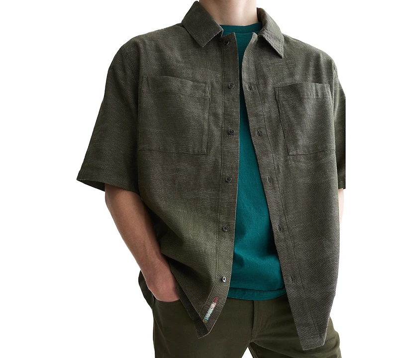 Scotch & Soda Men's Jacquard Short-Sleeve Shirt