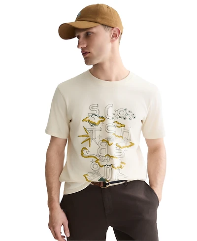 Scotch & Soda Men's Front Artwork Regular-Fit T-Shirt