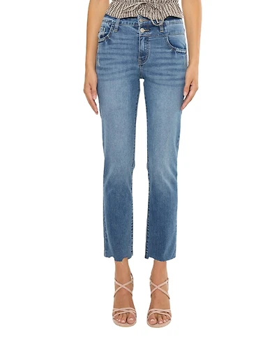 KanCan Essential Women's Kathleen High Rise Slim Straight Jeans