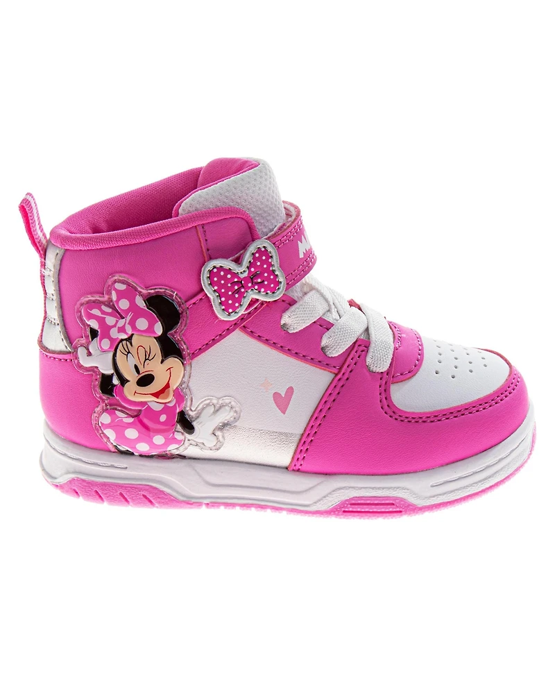 Disney Little Girls (6-12) Minnie Mouse High-Top Sneakers