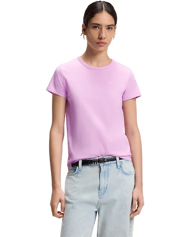Boss by Hugo Boss Women's Cotton-Jersey Monogram Slim-Fit T-Shirt