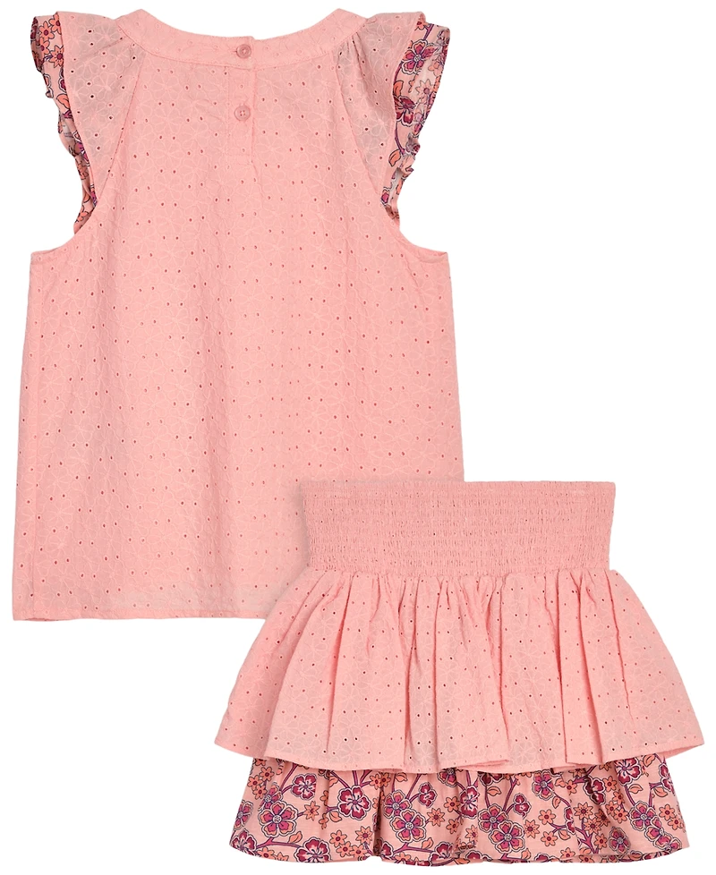 Scotch & Soda Toddler Girls' 2T-4T Sleeveless Top and Skirt, 2-Piece Set