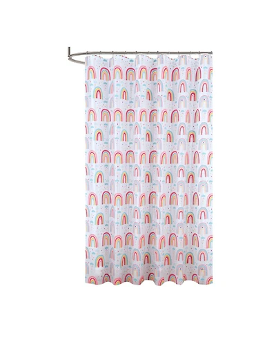 Rt Designers Collection 90GSM Peva Glit Printed Rainbow Shower Curtain