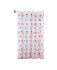 Rt Designers Collection 90GSM Peva Glit Printed Rainbow Shower Curtain