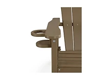 sumyeg All Weather Hdpe Bar Height Adirondack Chair with Armrests and Cup Holder