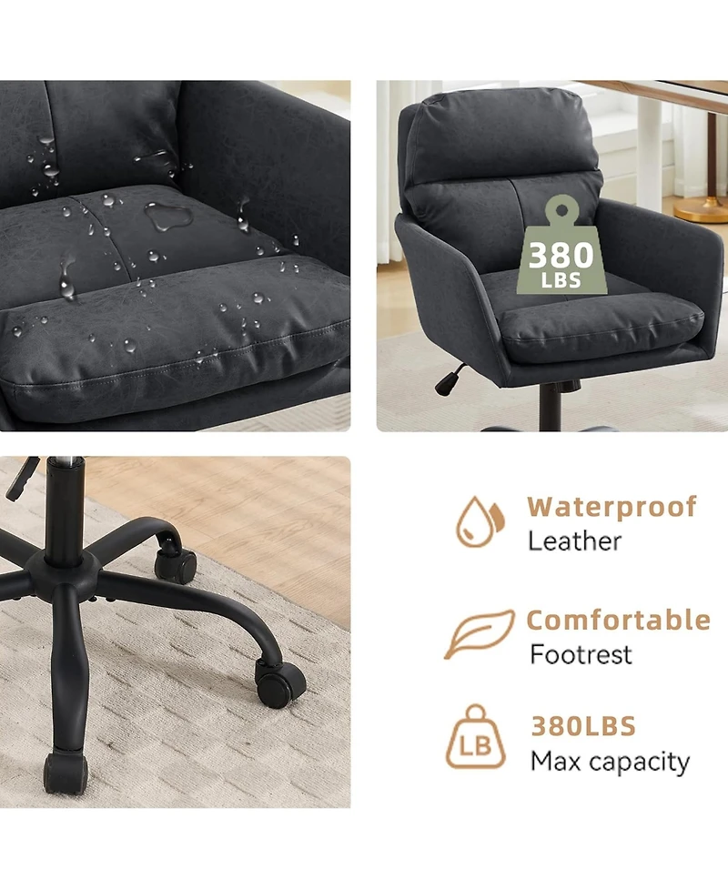 Rainsken Pu Leather Office Desk Chair