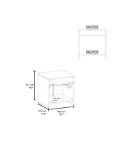 Fm Furniture Chroma Nightstands Set of 2 Modern Minimalist Bedroom Tables Open Storage, Wenge