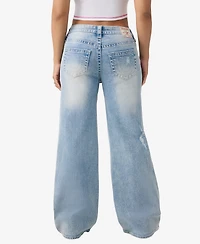 True Religion Women's Bobbi Baggy Distressed Big T Jeans