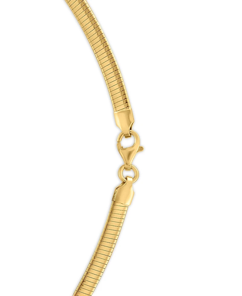 Macy's Double Sided Reversible Omega Necklace in 14k Gold Over Sterling Silver & Sterling Silver