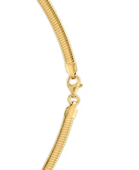 Macy's Double Sided Reversible Omega Necklace in 14k Gold Over Sterling Silver & Sterling Silver
