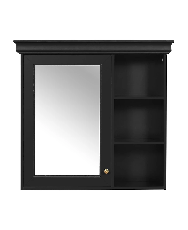 Phying Wall Mounted Bathroom Medicine Cabinet with Mirror Black Over Toilet Storage Cabinet Multifunctional Bathroom Storage Organizer