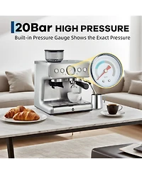 gaomon 20 Bar Coffee and Espresso Maker, Espresso Machine with Grinder and Milk Frother