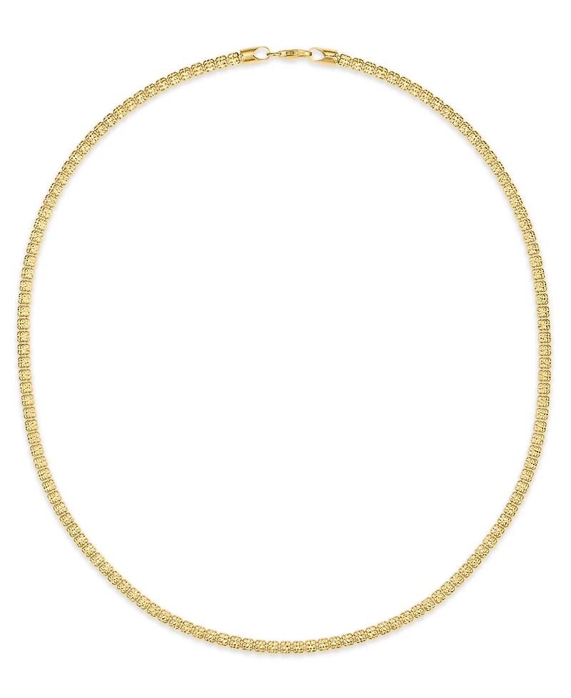Macy's Men's Diamond-Cut Ice Chain Necklace in 14k Gold over Sterling Silver