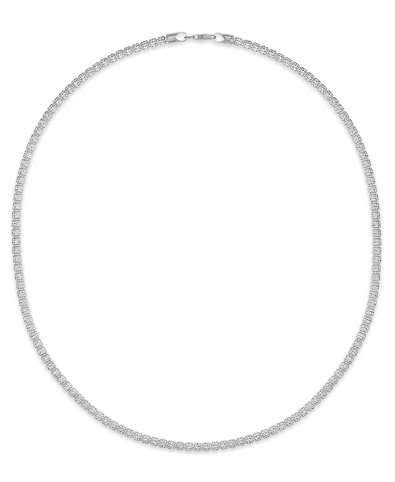 Macy's Men's Diamond-Cut Ice Chain Necklace in Sterling Silver