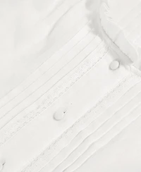 Reiss Women's Cotton Cheesecloth Frill-Neck Top