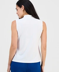 Kasper Petite Sleeveless Neck-Tie Top