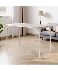 gaomon 4-Foot Folding Table with Upholstered Pu Leather Top