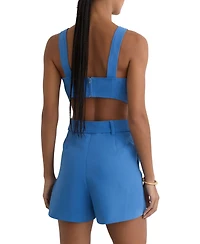Reiss Women's Structured Cut-Out Belted Playsuit