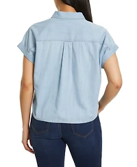 Gloria Vanderbilt Women's Jasmina Tie-Front Shirt