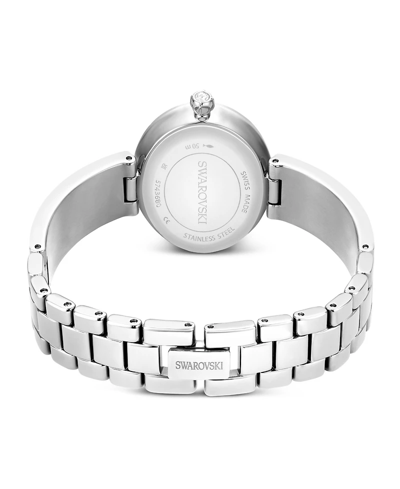 Swarovski Matrix Imitation Pearl Swiss Made Crystal Bangle Bracelet Watch 26 x 26mm