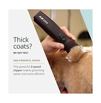 Wahl Pro Animal Km Supera Cordless Pet Clipper for cats & dogs, battery-powered grooming clipper with Lockguard technology.