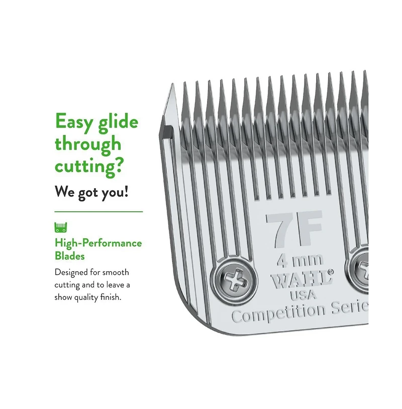 Wahl Professional Animal 7F Full Medium Competition Series Detachable Blade with 4/25-Inch Cut Length (2368-100)
