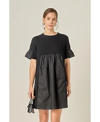 English Factory Women's Solid Mini Dress