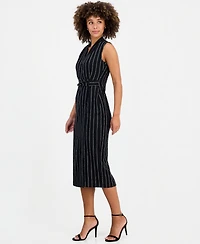 Kasper Women's Wrap-Front Sleeveless Midi Dress