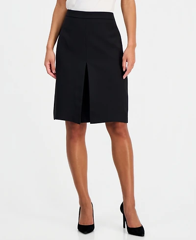 Kasper Petite Box Pleated Front A-line Skirt