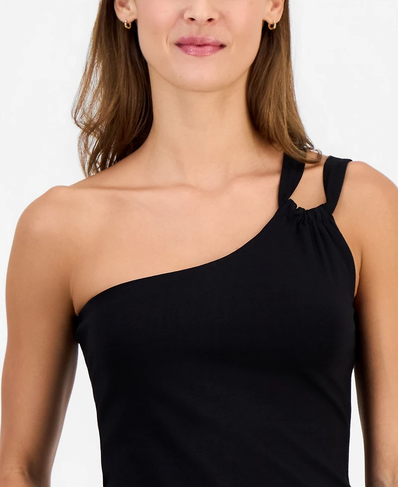 Guess Women's Off-Shoulder Asymmetric One-Shoulder Knit Top