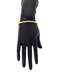 Unwritten Gold-Tone Plated Tooled Bangle Bracelet