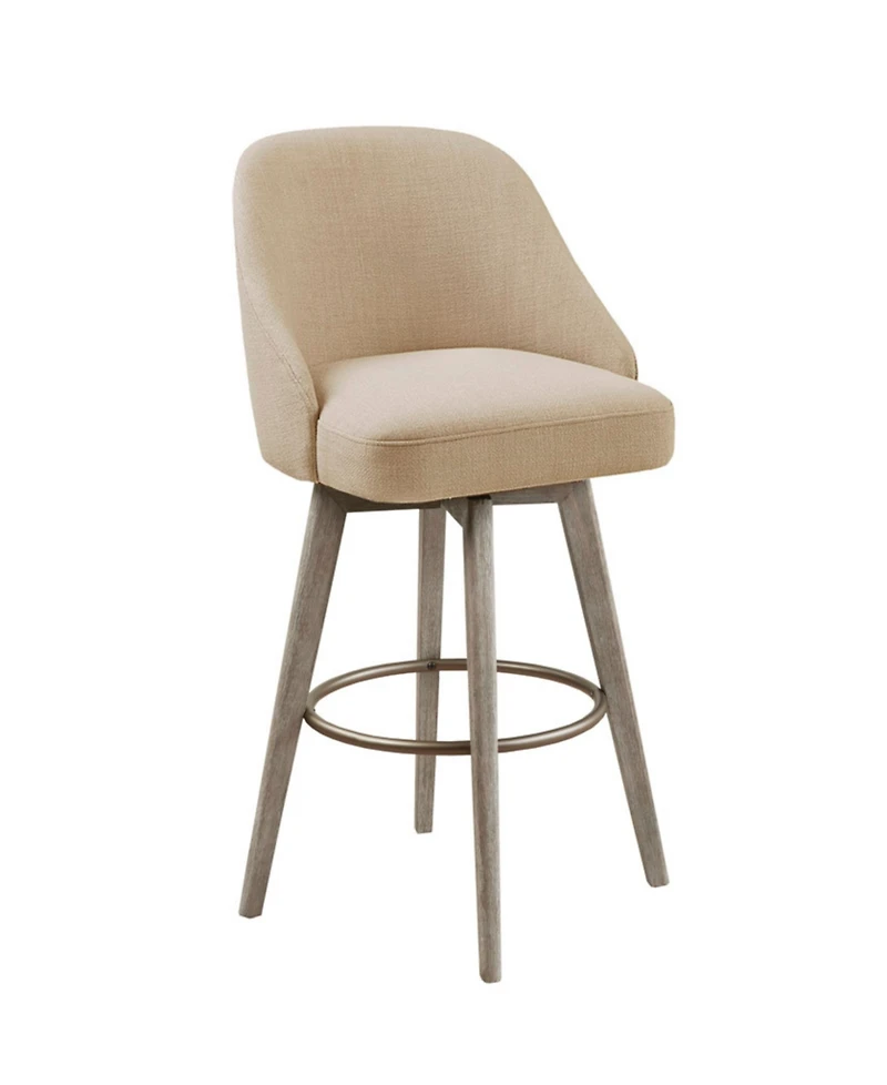 Madison Park Pearce 20" Upholstered Swivel Bar Stool