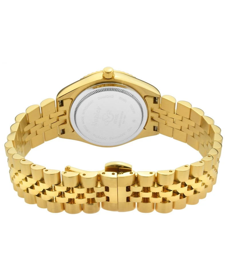 GV2 by Gevril Women's Naples Swiss Quartz Diamond Ip Stainless Steel Bracelet Watch