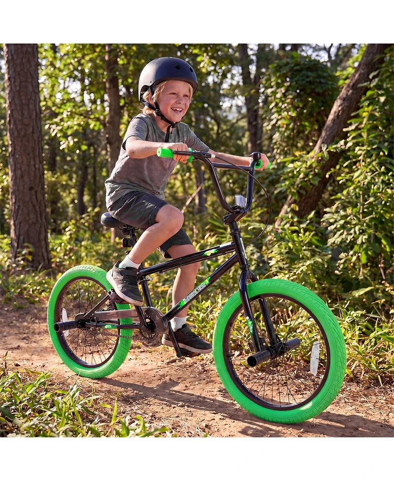 Costway Freestyle Bmx Bike, 20" Trick Bicycle with 360 Degree Steering, Adjustable Seat