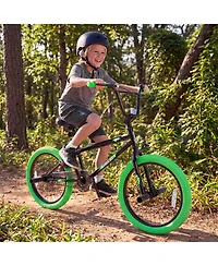 Costway Freestyle Bmx Bike, 20" Trick Bicycle with 360 Degree Steering, Adjustable Seat