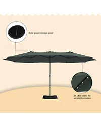 Boyel Living 15 Feet Patio Umbrella with Base Included Outdoor Double-sided Umbrella Extra Large Umbrella for Patio