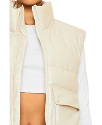 KanCan Women's Frida Cropped Puffer Vest