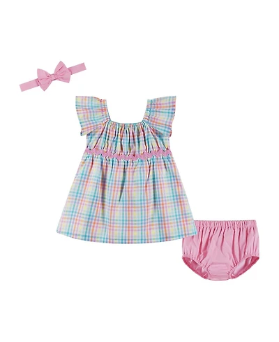 Andy & Evan Baby Girls Plaid Dress Set