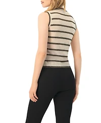 Ivonne Women's Striped Round Neck Blouse