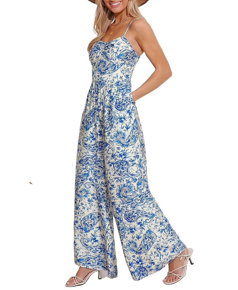 Cupshe Women's Summer Paisley Print Jumpsuit