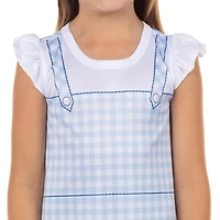 Wizard of Oz Girls Pajamas Dorothy Ruby Slippers Ruffle Cap-Sleeve Nightgown Loungewear