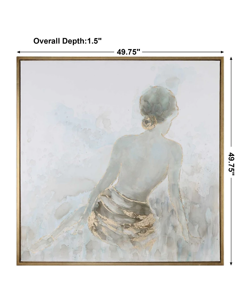 Uttermost Gold Highlights Hand Painted 50" Canvas Wall Art