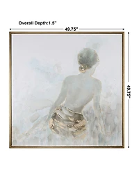 Uttermost Gold Highlights Hand Painted 50" Canvas Wall Art
