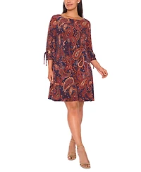 Msk Plus Boat Neck Shift Dress