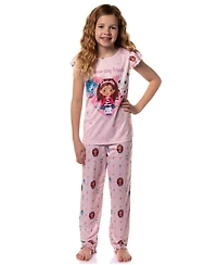 Gabby's Dollhouse Girls' A-Meow-Zing Friends 2-Piece Pajama Kids Sleep Set